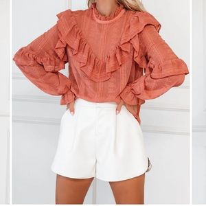 NWT endless rose ruffle blouse xs